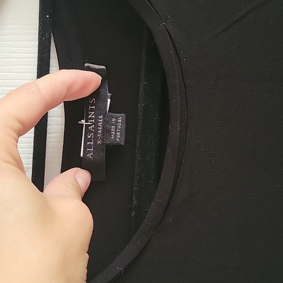 Allsaints Womens Viscose Iris Dress Black XS - Picture 6 of 11